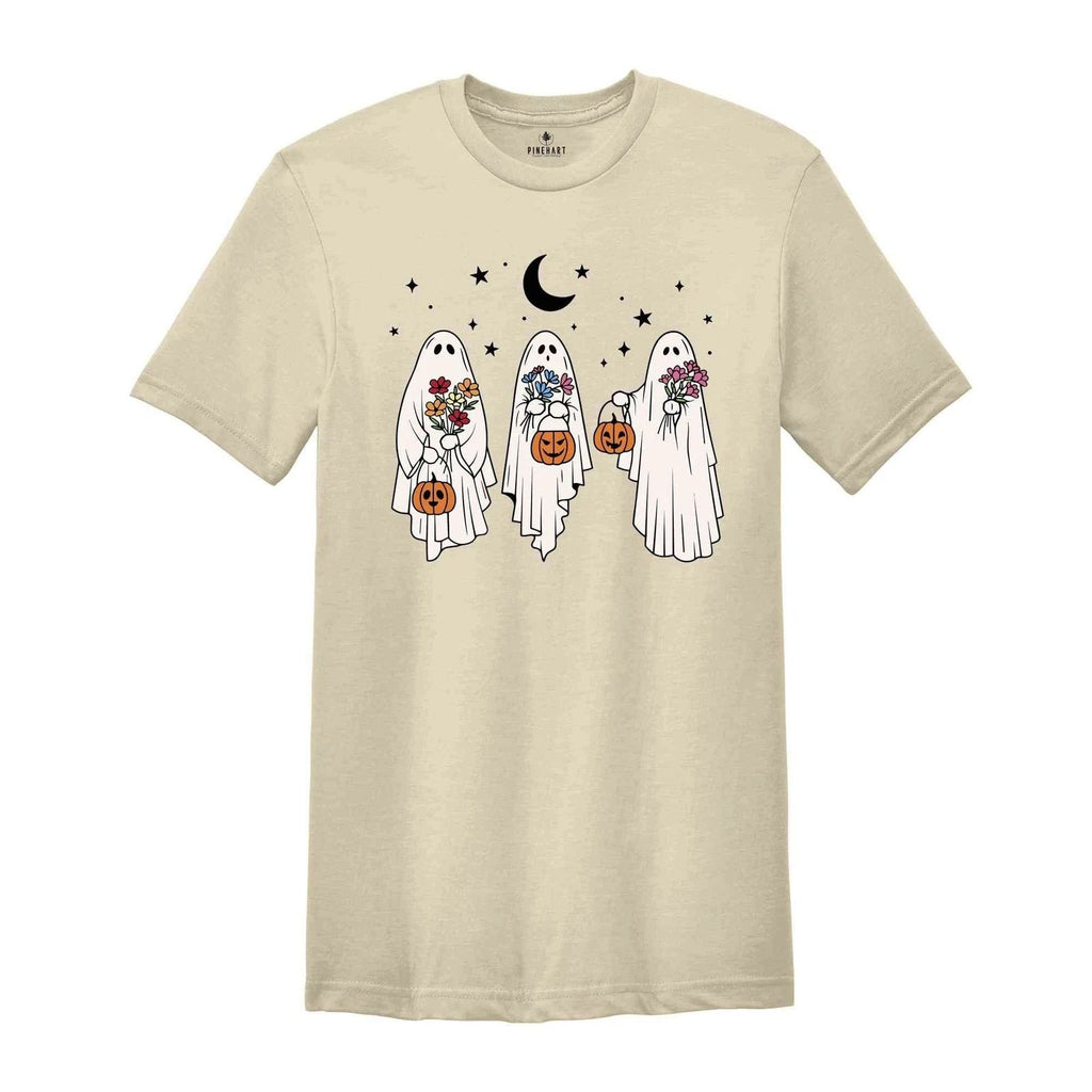 Floral Ghost Shirt, Halloween Ghost Shirt, Flower Ghost Shirt, Cute Ghost Shirt,