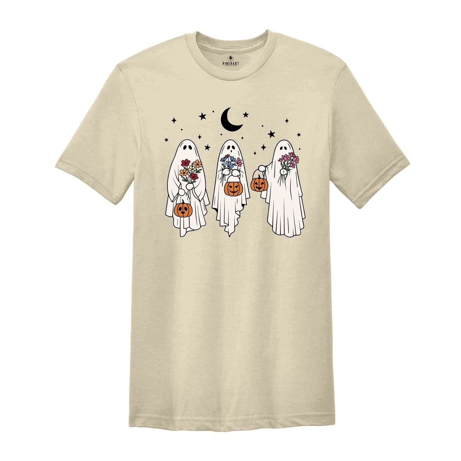 Floral Ghost Shirt, Halloween Ghost Shirt, Flower Ghost Shirt, Cute Ghost Shirt,