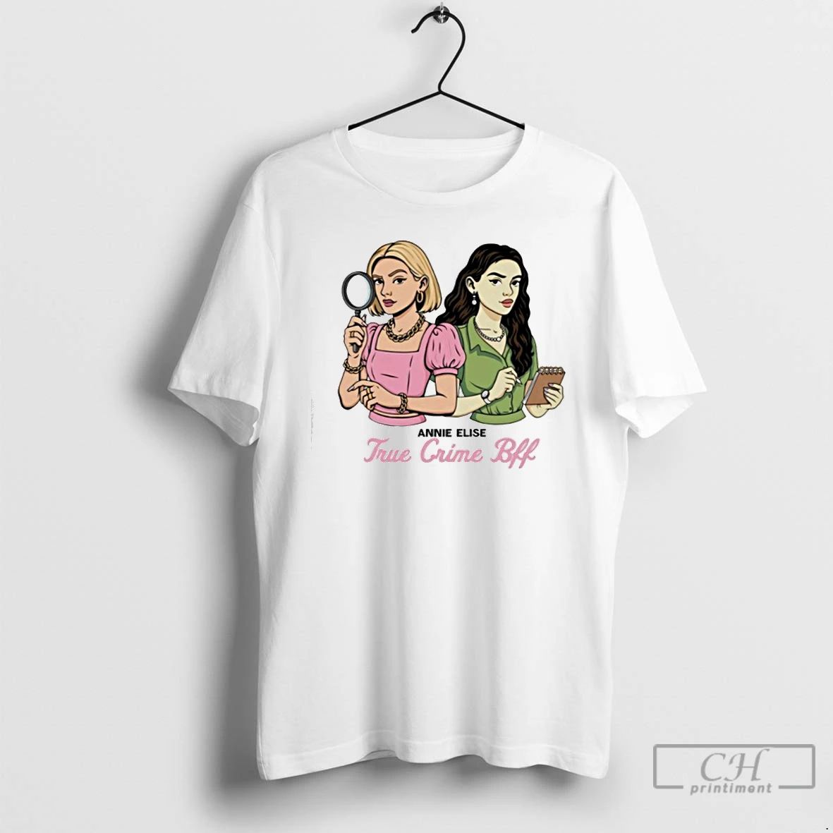Classic Annie Elise True Crime Bff Graphic T Shirts