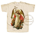 Catholic Natural T-shirt Saint Michael Archangel V46 Tee Vintage Sizes S - 5XL