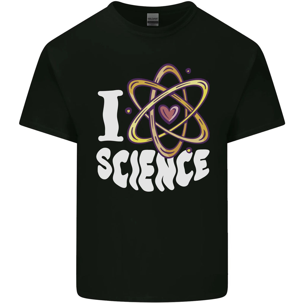 I Love Science Physics Chemistry Biology Nerd Mens Cotton T-Shirt Tee Top