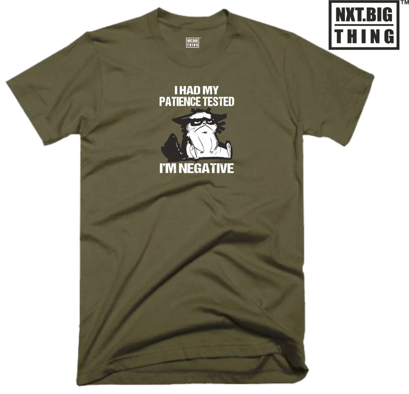 I Had My Patience T Shirt Casual Clothing I'm Negative Funny Cat Xmas Gift Top