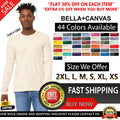 Bella + Canvas Unisex Cotton Jersey Tee Long-Sleeve T Shirt XS-2XL - 3501