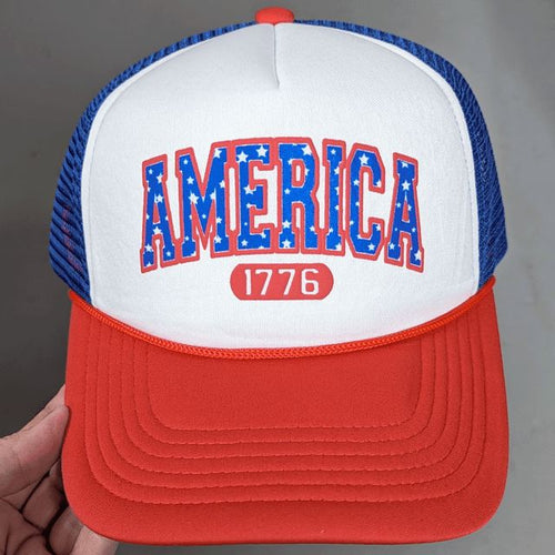 America 1776 Puff Trucker Hat