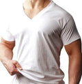 Christopher Hart Players V-Neck Cotton T-Shirts White (2-pack) Big and Tall