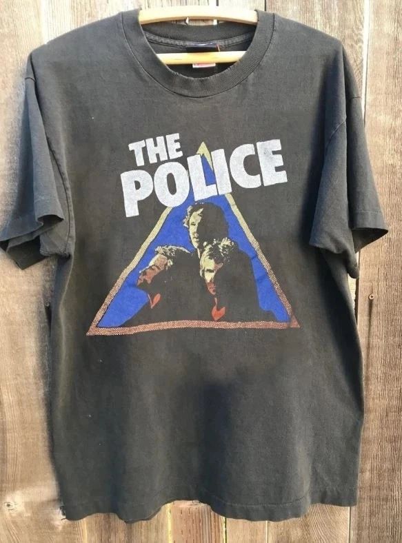 The Police rock band vtg Charcoal Unisex T-shirt Men Women S-5XL