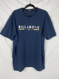 Billabong T Shirt Mens Large Blue Slim Fit Casual Logo Beach Surf Outdoors Adult