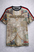 Hudson Atlas Map Graphic Tee Medium Y2K Travel Streetwear