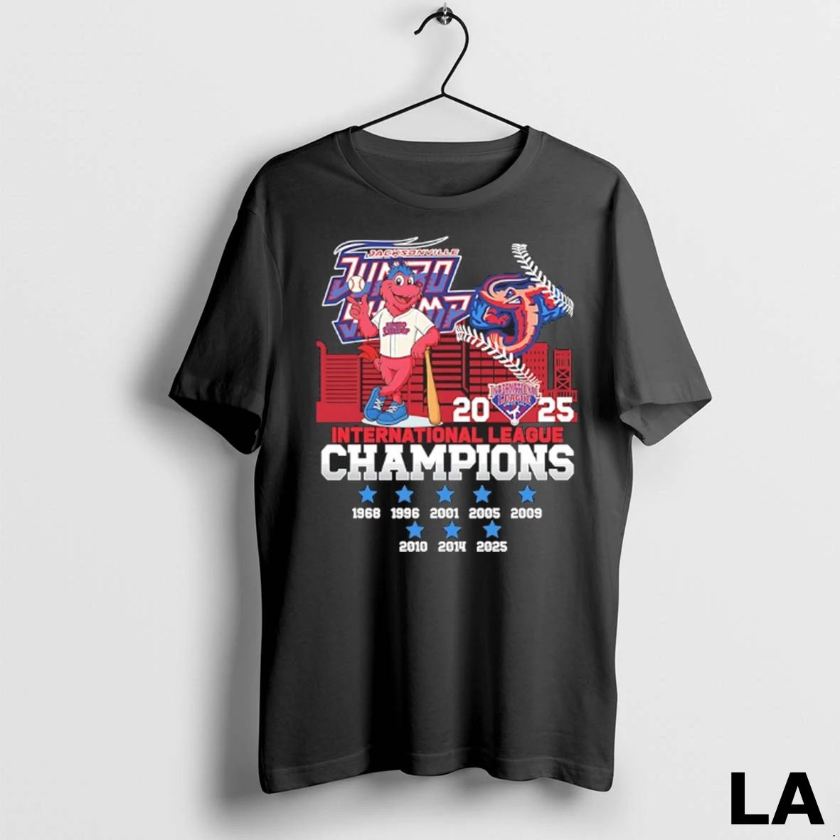 Original Jacksonville Jumbo Shrimp 2025 International League 8x Champions Mascot