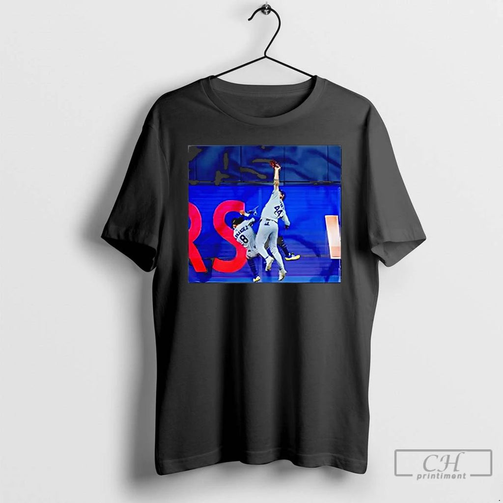 Premium Dodgers Kike Hernandez Andy Pages Crash Collide 2025 World Series Champions Black T Shirts