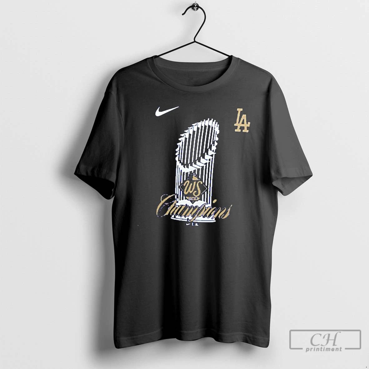 Classic Los Angeles Dodgers 2025 World Series Champions Trophy Logo Christmas T Shirts