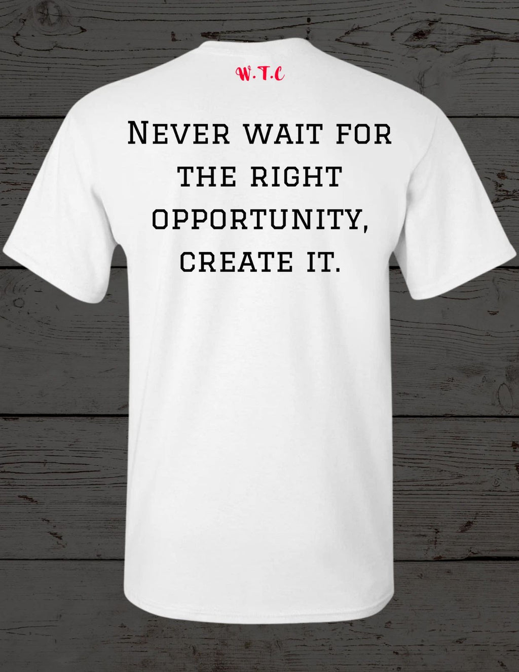 WhiteTeeCrew  Create it Motivational Quote - Men's Short Sleeve Gym White Tee