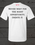 WhiteTeeCrew  Create it Motivational Quote - Men's Short Sleeve Gym White Tee