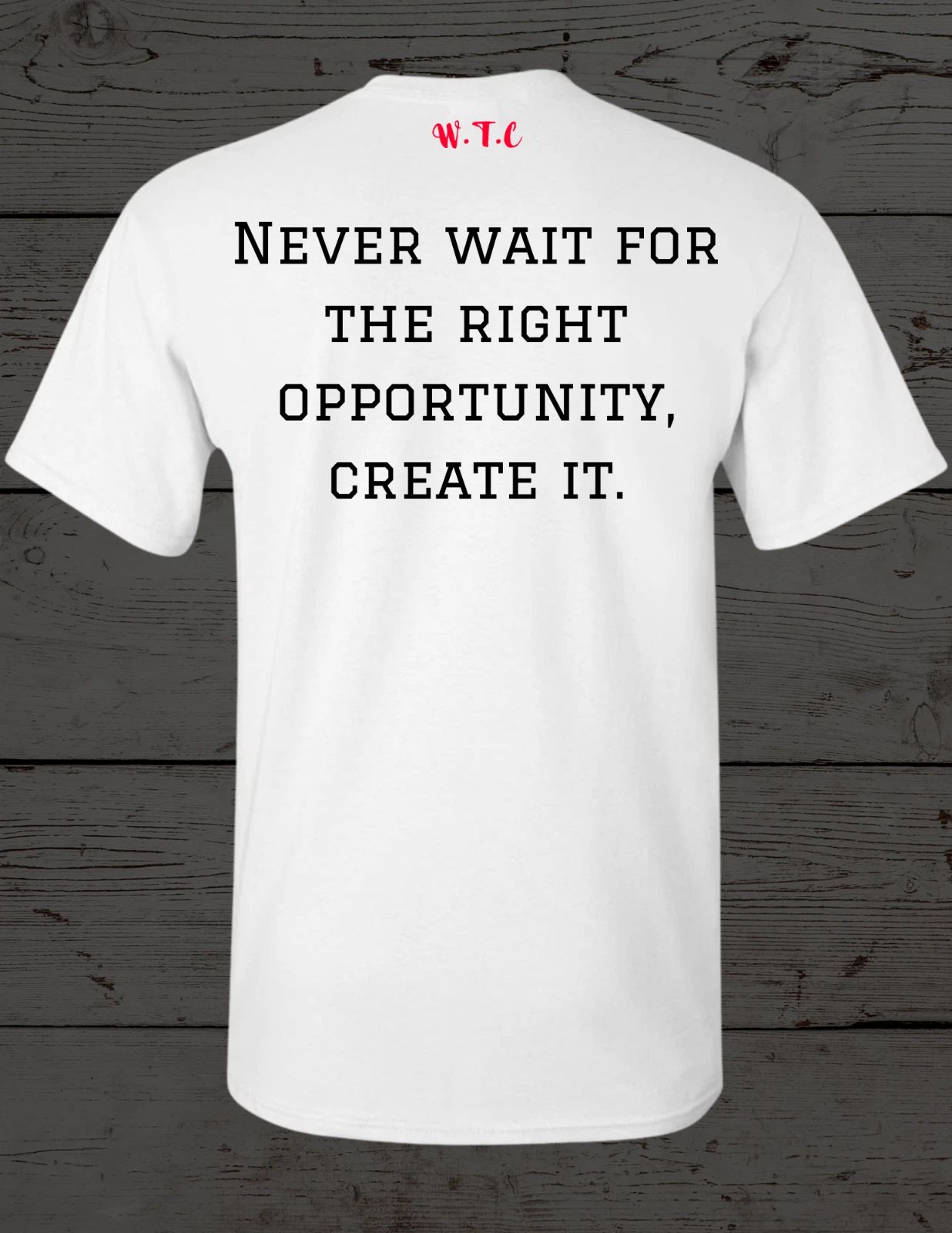 WhiteTeeCrew  Create it Motivational Quote - Men's Short Sleeve Gym White Tee