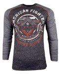 AMERICAN FIGHTER Men's T-Shirt CATALINA RAGLAN Athletic Biker MMA S-3XL