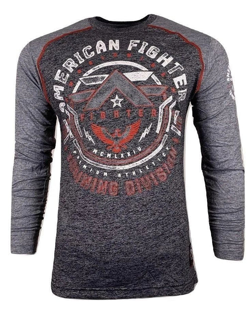 AMERICAN FIGHTER Men's T-Shirt CATALINA RAGLAN Athletic Biker MMA S-3XL