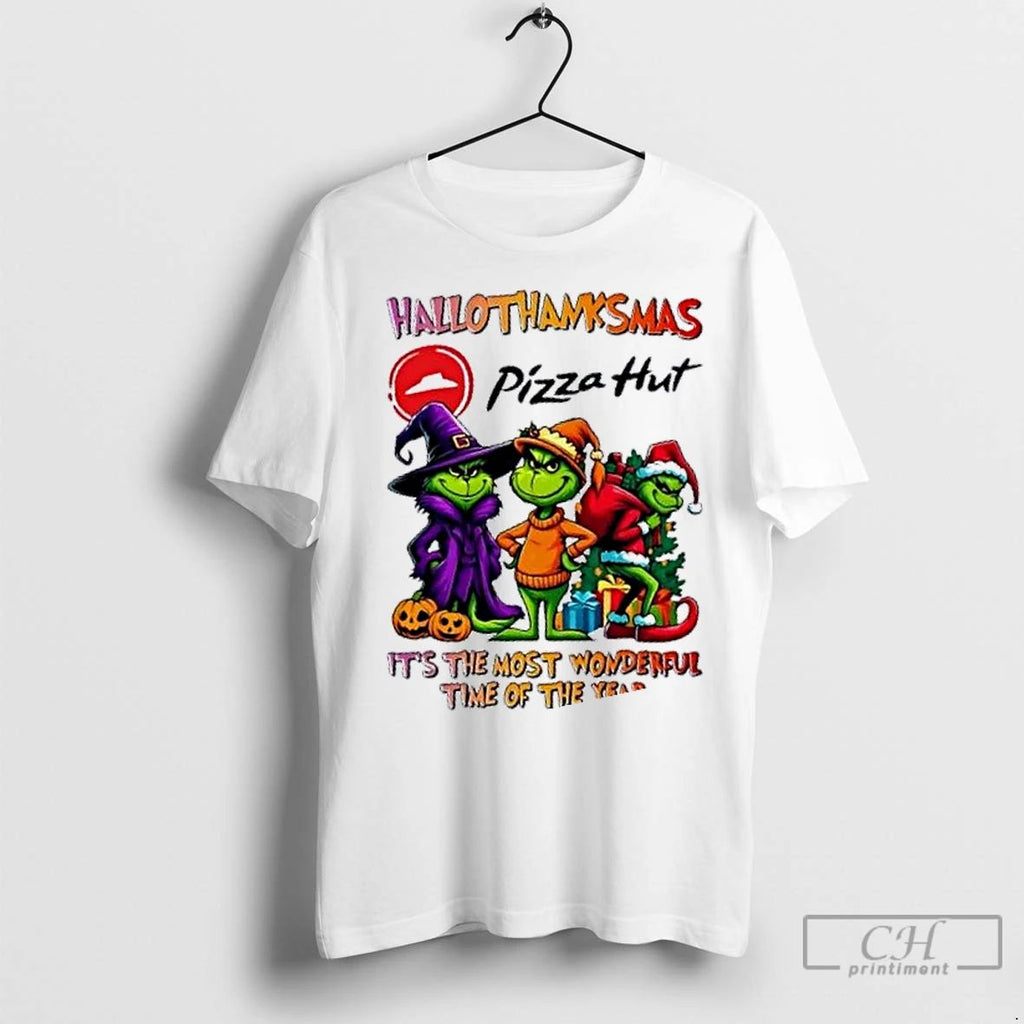 Premium 2025 Grinch X Pizza Hut Its The Most Wonderful Time Of The Year Happy