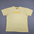 Vintage Burton Analog Shirt Mens X-Large Yellow Snowboarding Ski Surf Skate Logo