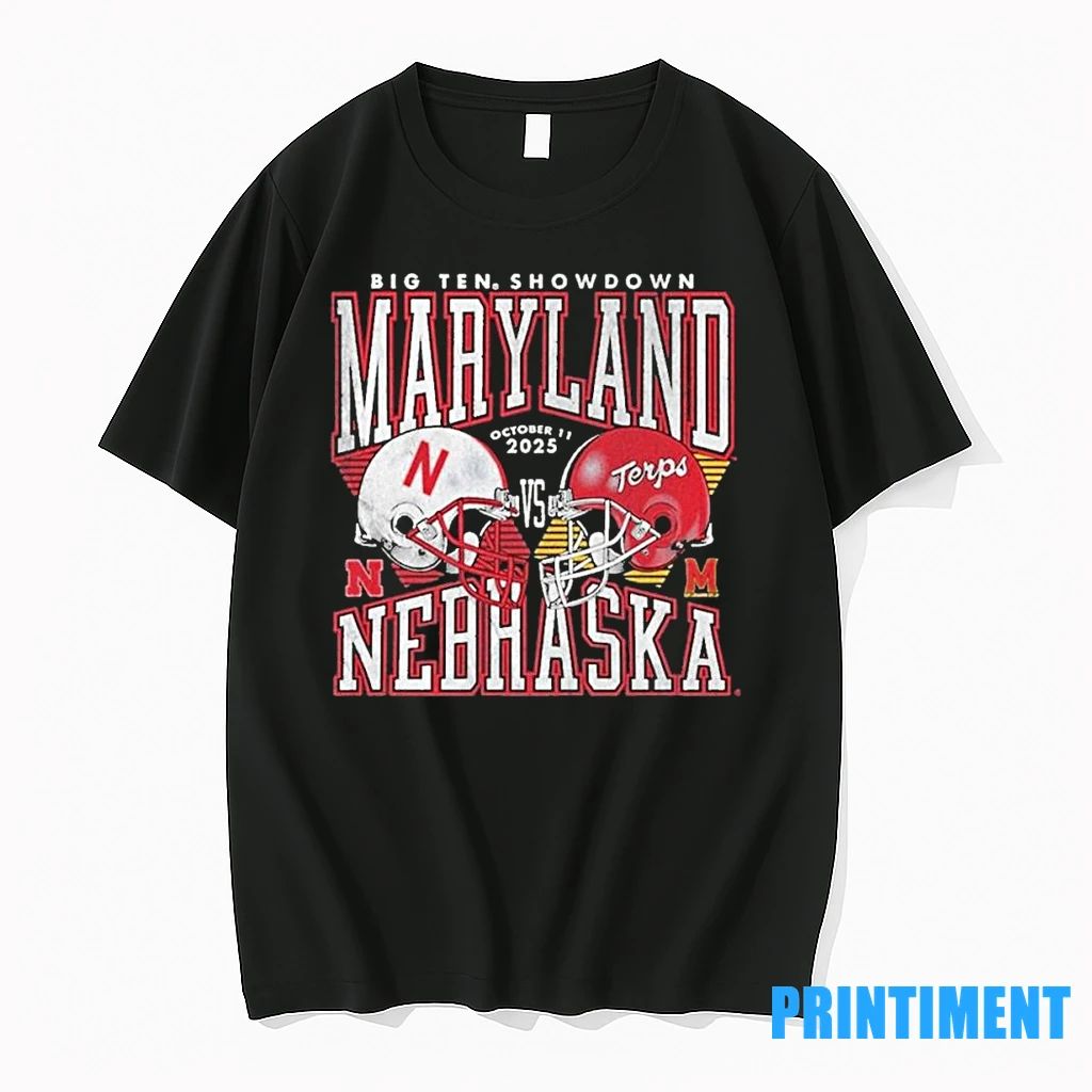 Maryland Terrapins Vs Nebraska Cornhuskers 2025 Big Ten Showdown Football Tshirts Sweater