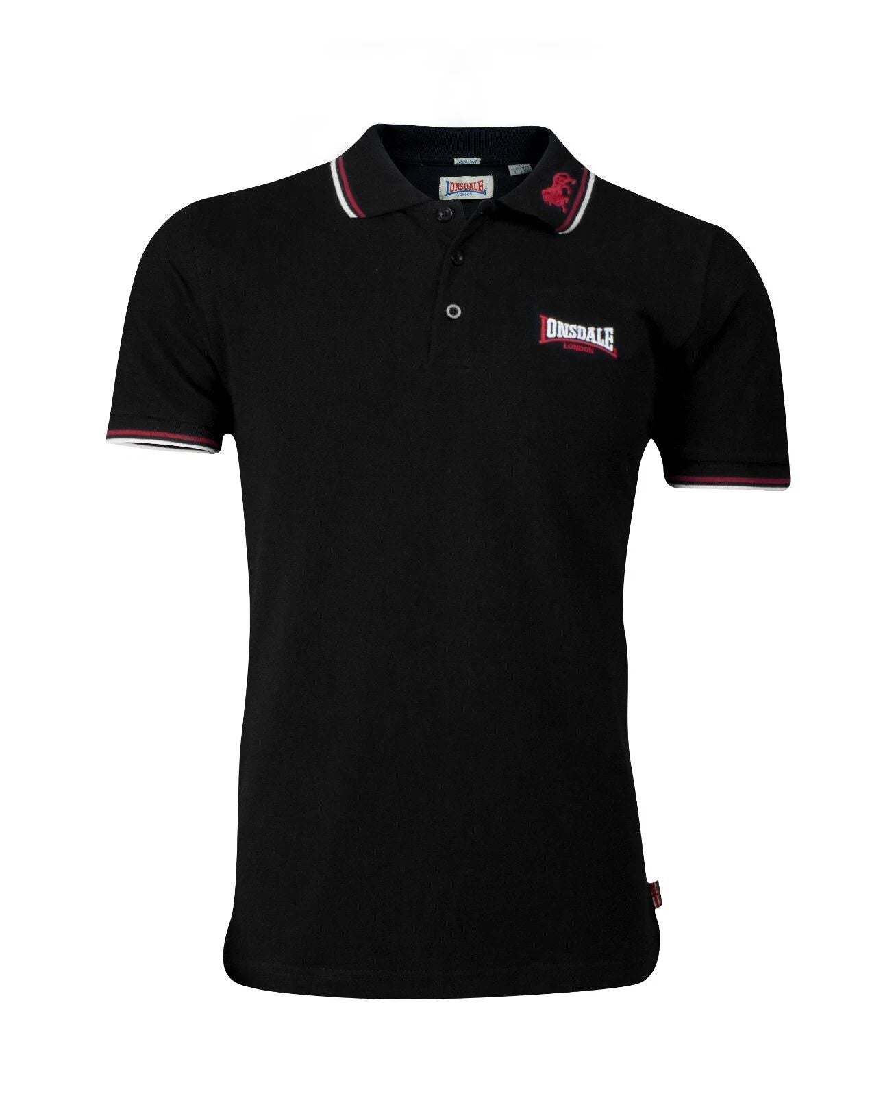 Lonsdale London Polo Shirt Polo S M L XL 2XL 3XL 4XL 5XL Mens Black Black