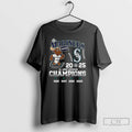 Classic Seattle Mariners Al West Division Champions 2025 Mascot T Shirts