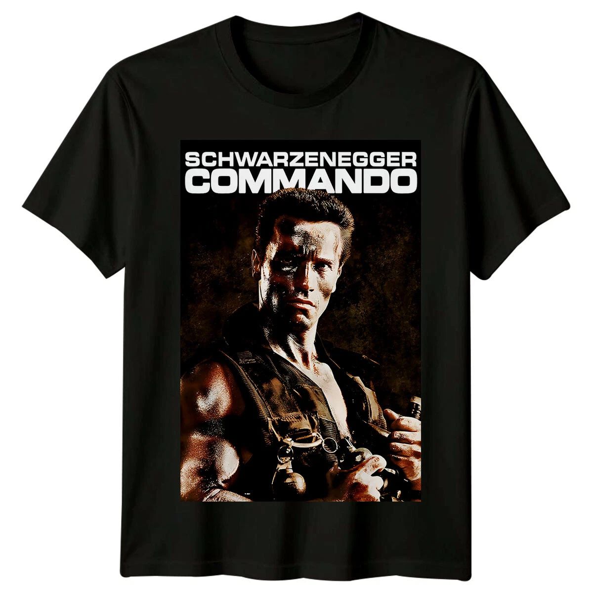 Commando (1985) Movie Poster Inspired T-Shirt Retro 80s Tee Unisex