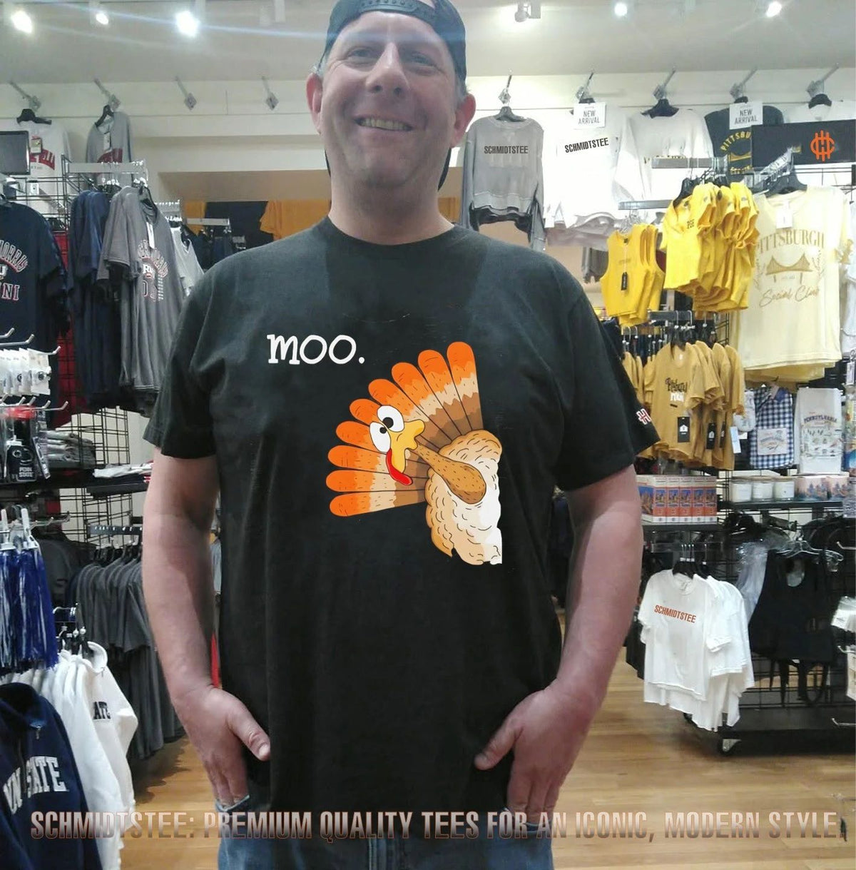 Moo Funny Turkey Thanksgiving shirt