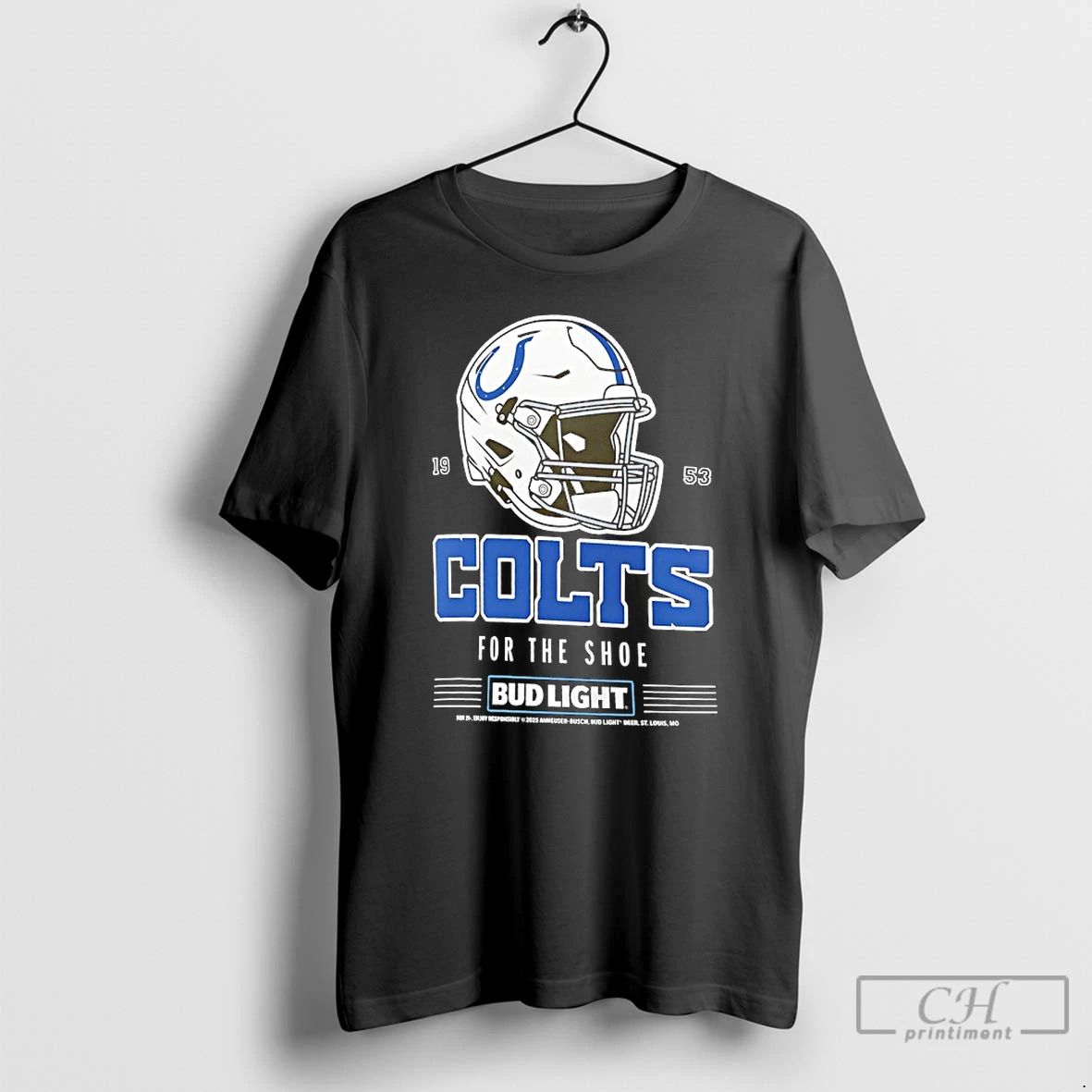 Classic Indianapolis Colts Bud Light 1953 For The Shoe Football Helmet T Shirts