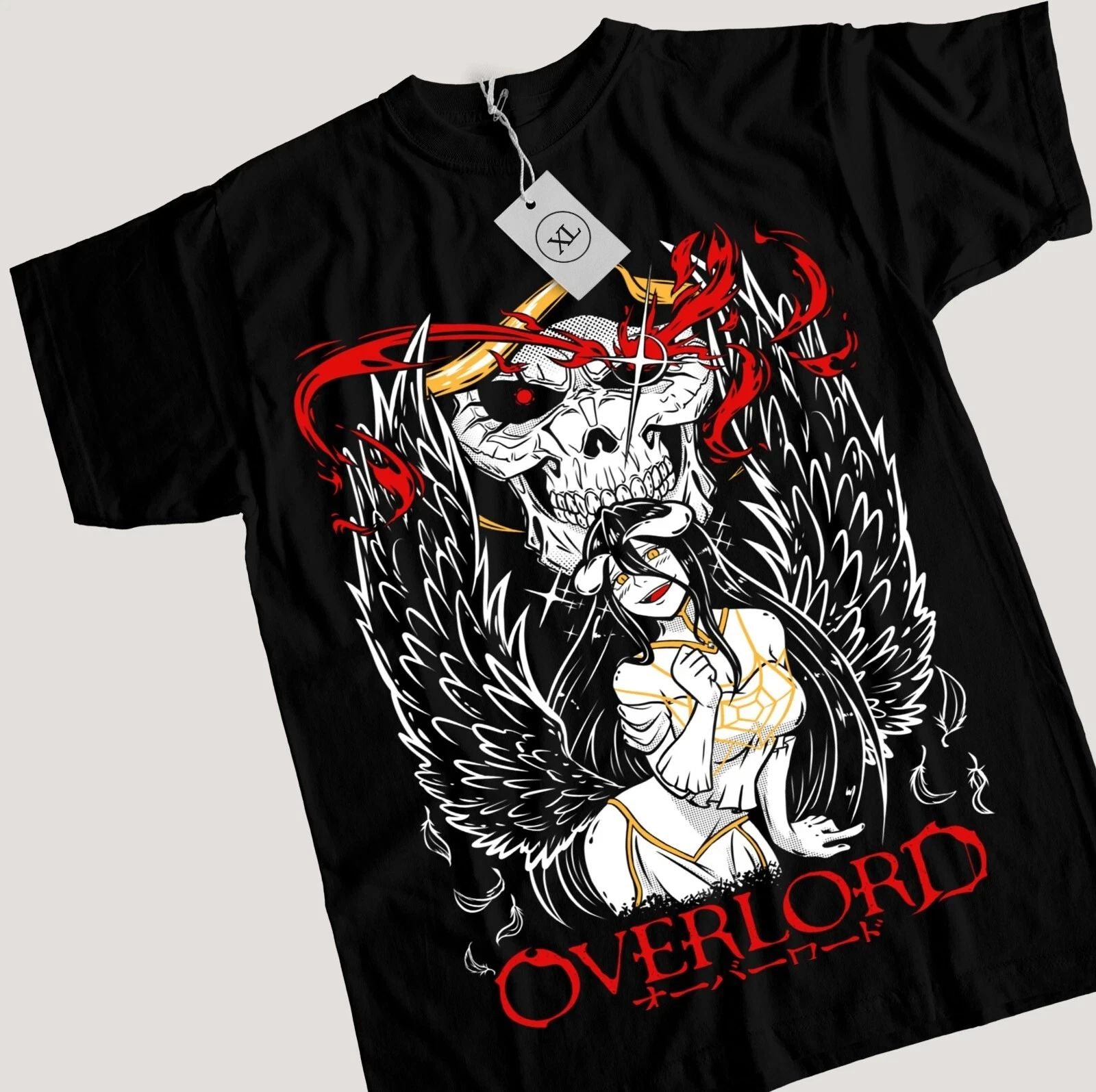 Anime Overlord Ainz Ooal Gown Albedo Black T-Shirt