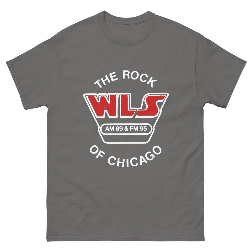 WLS Music Radio Chicago charcoal gray Shirt t-shirt Unisex classic tee