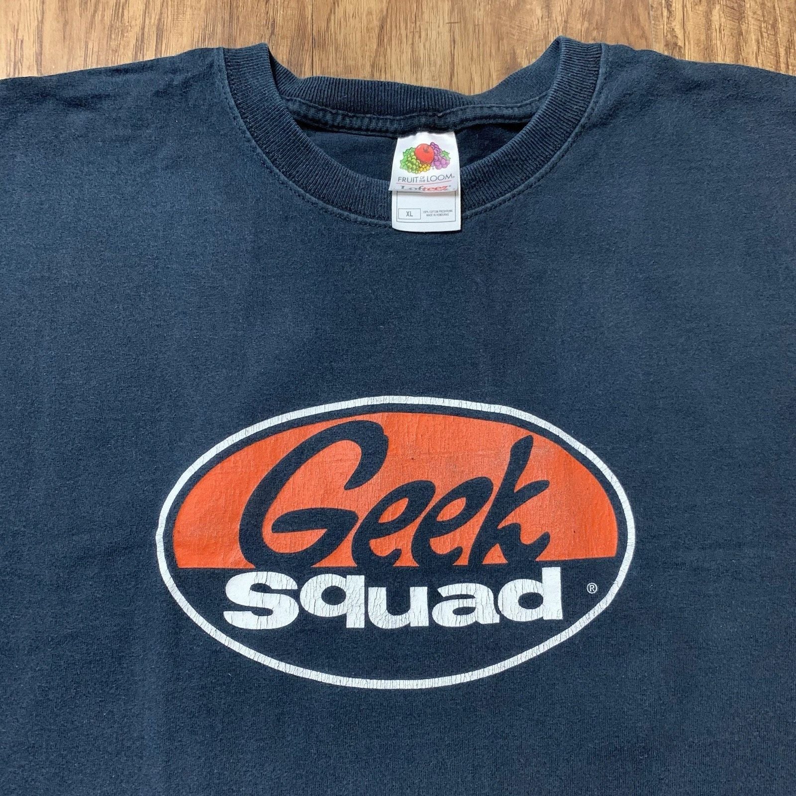 Vintage Geek Squad T Shirt Size XL Best Buy Y2K 2000s Black Short Sleeve Tee
