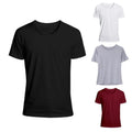 4 Colors Mens Trendy Short Sleeve T-Shirts Basic Solid Color Workout Spo