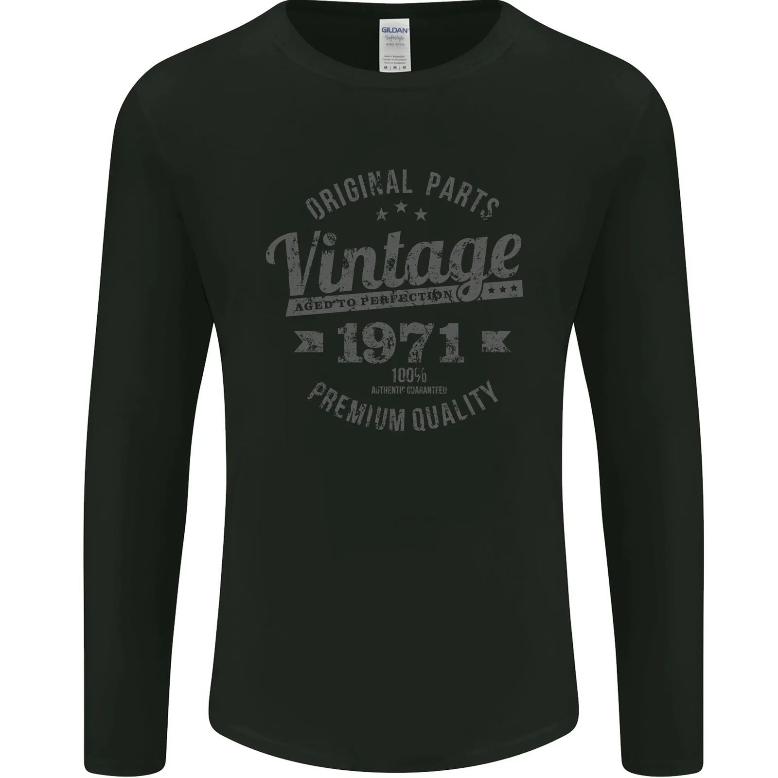 Vintage Year 55th Birthday 1971 Mens Long Sleeve T-Shirt
