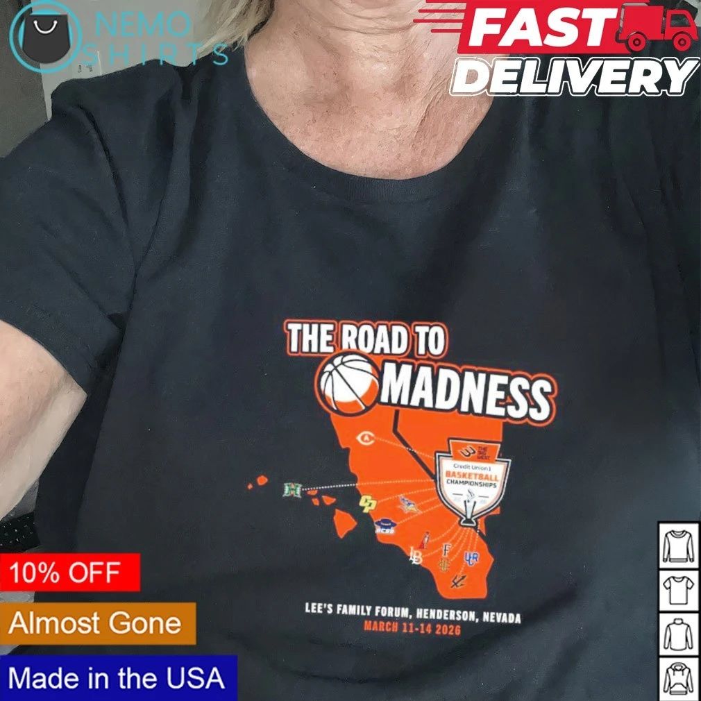 The Road to Madness 2026 Big West Basketball Championships Henderson shirt