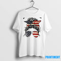 Auntifa Messy Bun American Flag Tshirts Sweater