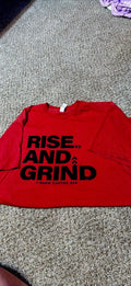 Seven brew Rise and Grind Coffee Graphic Red Cotton  T-Shirt Size L