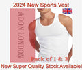 Mens Vests Made from 100% Plain Cotton 1 3Pack Comfortable Feel Vest Top for Men