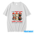 Cats Santa Hat I Like Murder Shows Comfy Clothes And Maybe 3 People Christmas Tshirts