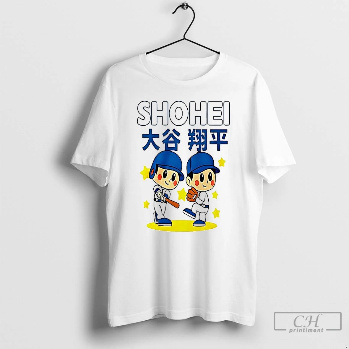 Classic Shohei Ohtani Superstar Cartoon Baseball T Shirts