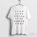 Classic Z A Movie Characters Alphabet T Shirts