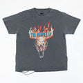 The People Vs Distressed T-Shirt Size L Flame Skull Graphic Streetwear Tee