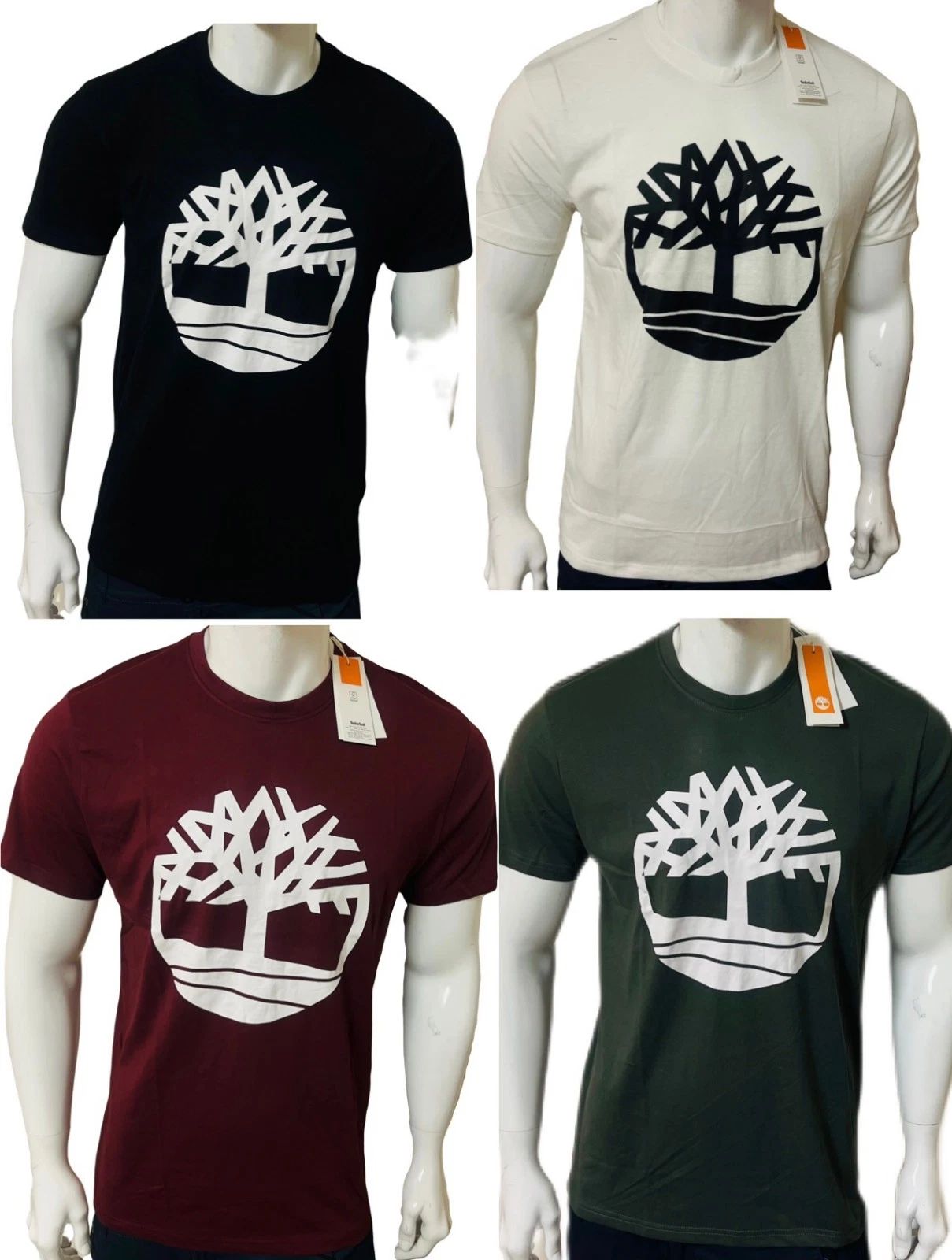 TIMBERLAND BRAND NEW SHORT SLEEVE CREW NECK BIG LOGO T-SHIRT