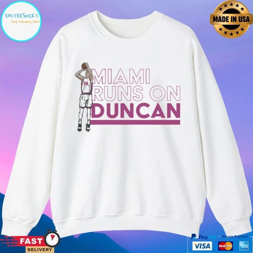 Miami Runs On Duncan Robinson Detroit Pistons Basketball T-shirt