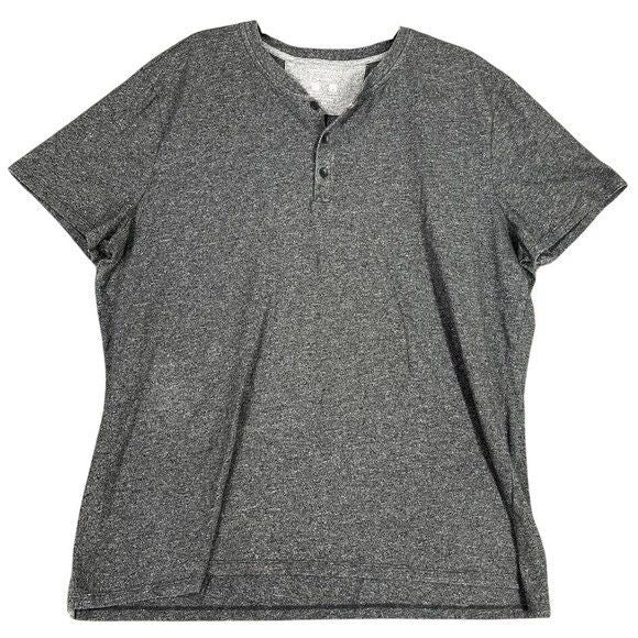 Banana Republic Shirt Mens XXL Gray Performance Tech Henley Quick Dry Breathable