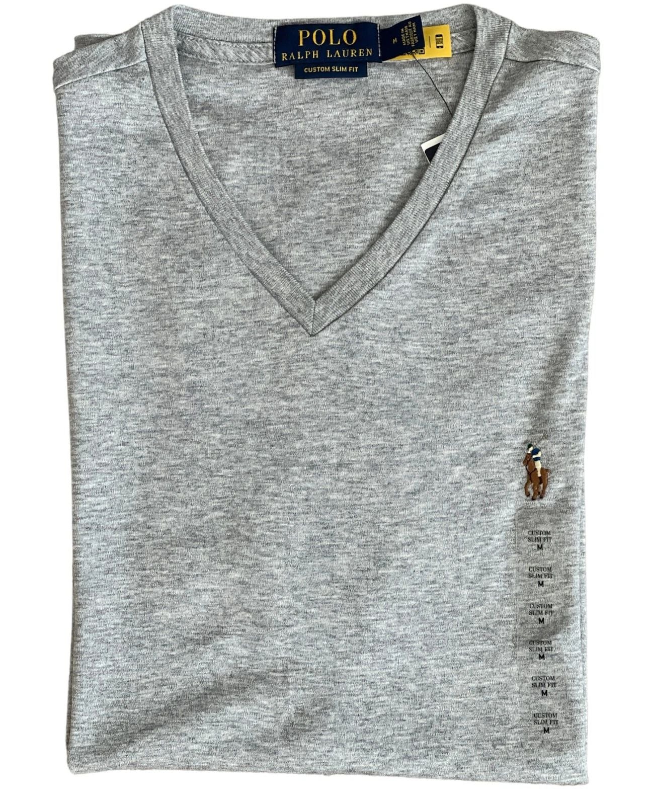 Men Polo Ralph Lauren Big & Tall Classic Fit V Neck Tee Pony T-Shirt Soft Cotton