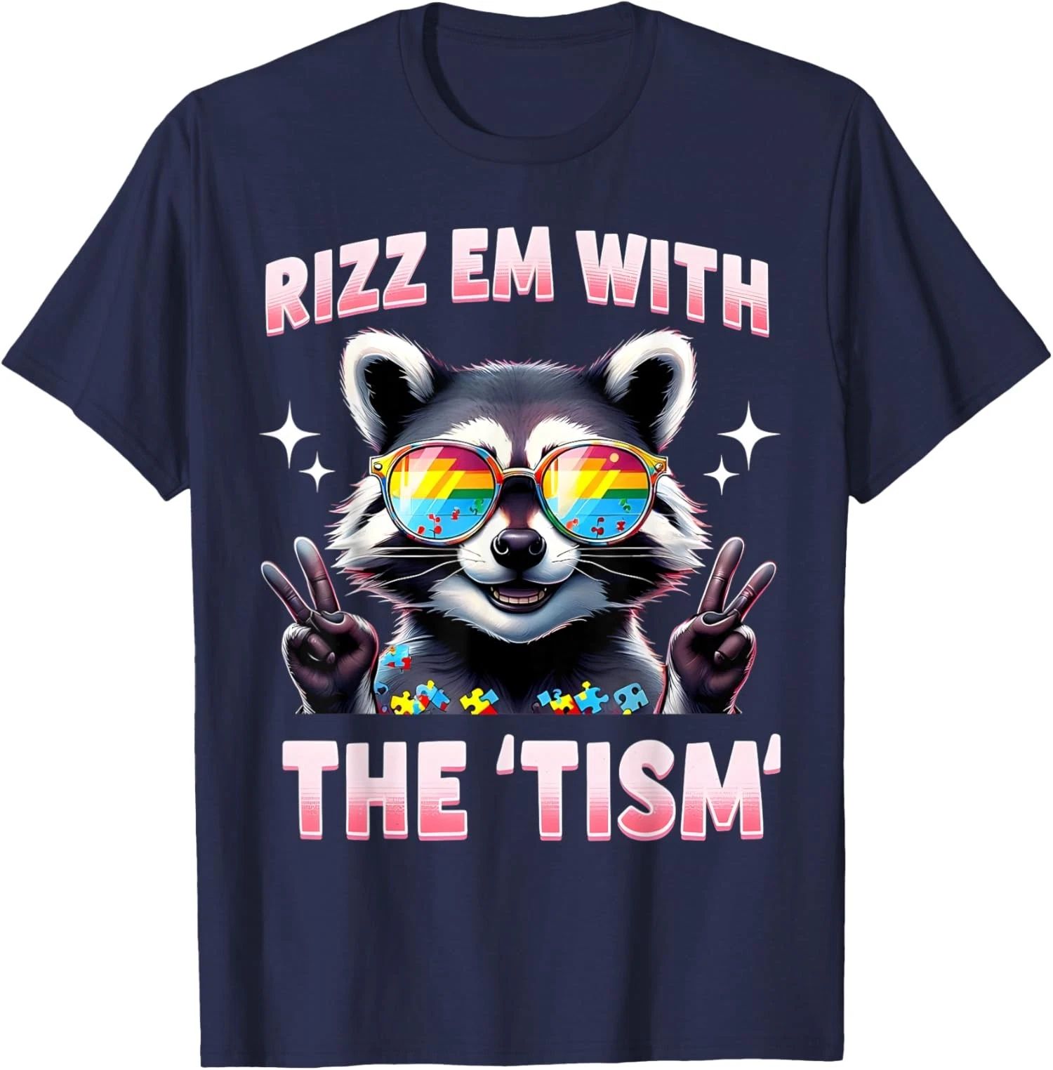 Autism Funny Rizz Em with The Tism Meme Autistic Unisex T-Shirt
