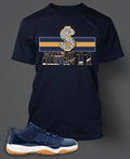 GraphicTee Shirt to match J11 LOW Navy Gum Make it Reign Mens Big Tall Sm T