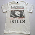 Smoking Kills Shirt Japanese Kanji Anime Girl Graphic Tee Grunge Aesthetic White