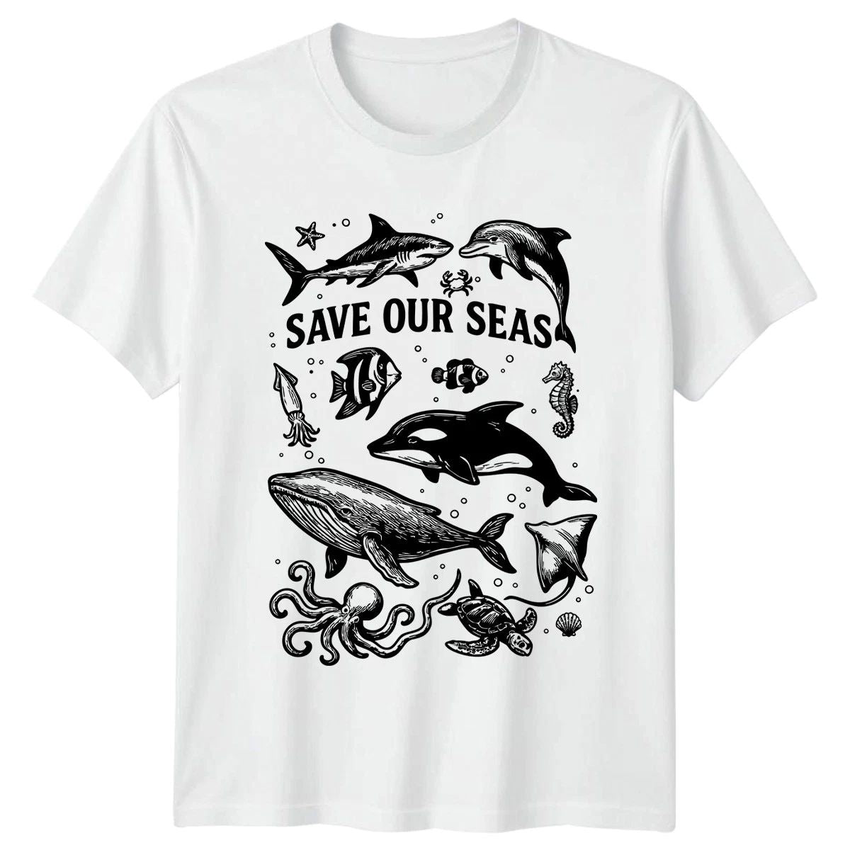 Save Our Seas T-Shirt Ocean Conservation Marine Wildlife Gift For Him And Her