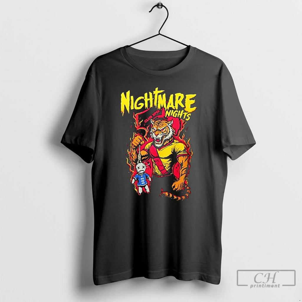 Classic Nightmare Nights Club Spor Tiger Mascot Voodoo Doll T Shirts